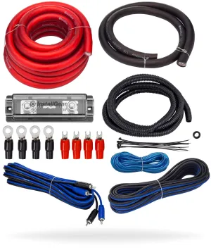 1/0 Gauge Amp Wiring Kit  Amp Kit With Fuse Holder & Amplifier Installation