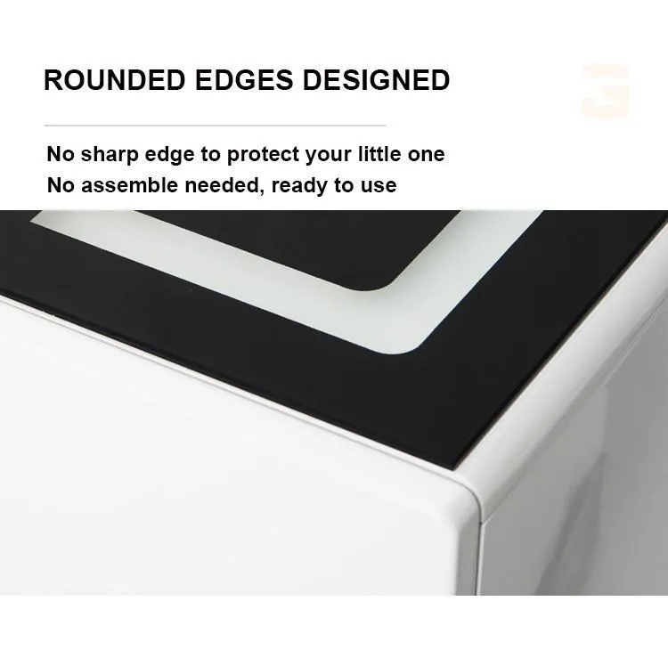 2024 Smart Bedside Tables Bluetooth Speaker Side 3 Drawers Wireless Charging USB Nightstand LED  AU