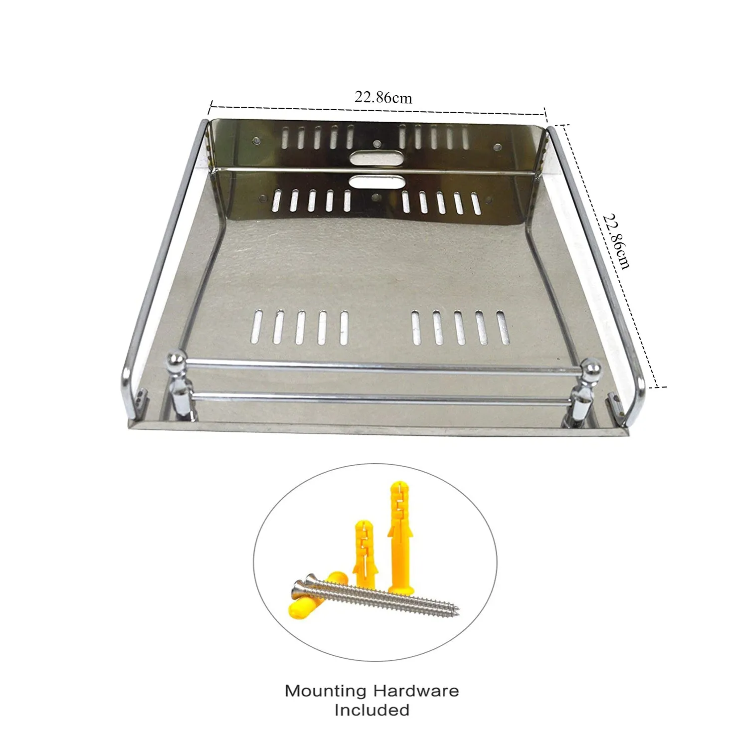 3005 Stainless Steel Multi Purpose Setup Box Stand/Wall Shelf/Wall Mount(9.5X9)