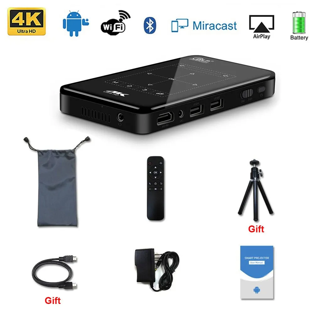 4K DLP  Bluetooth Android 9.0 Projector