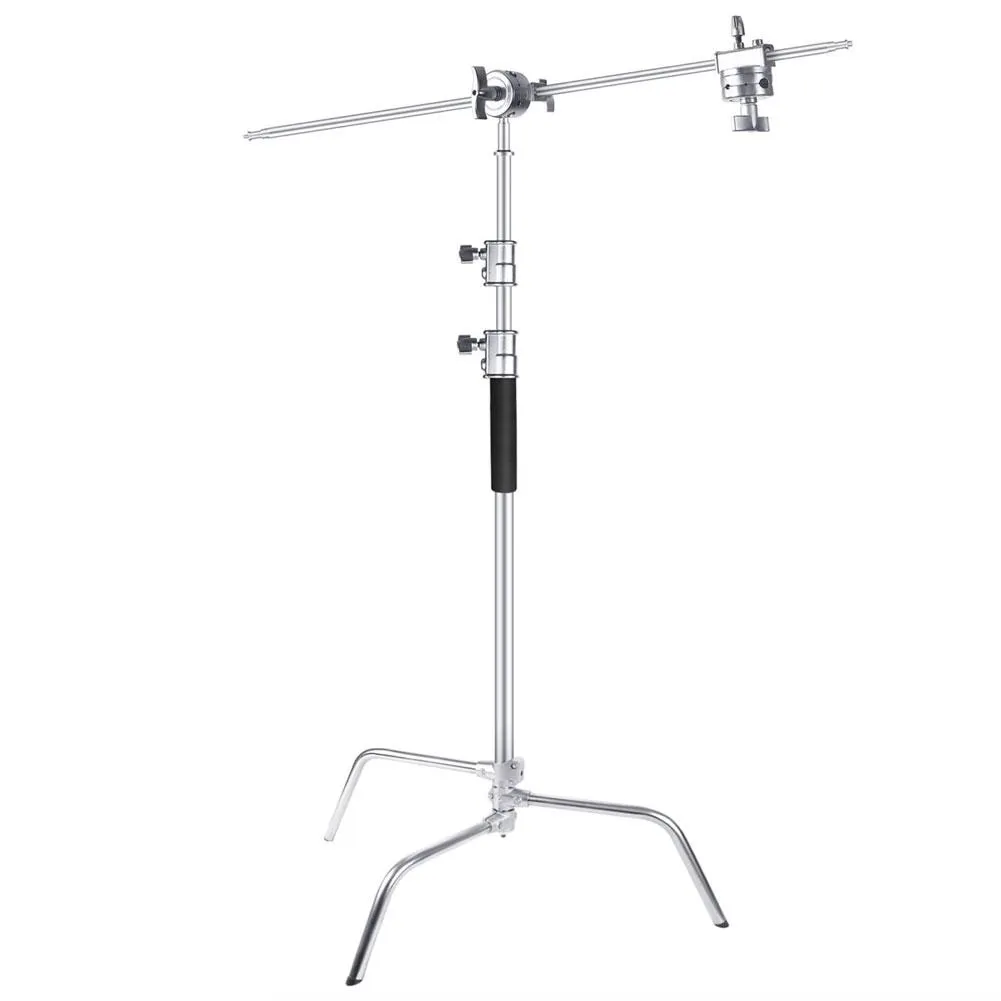 Adjustable Sliding Leg Heavy Duty Photographic C-Stand With Boom Arm (20kg Load)