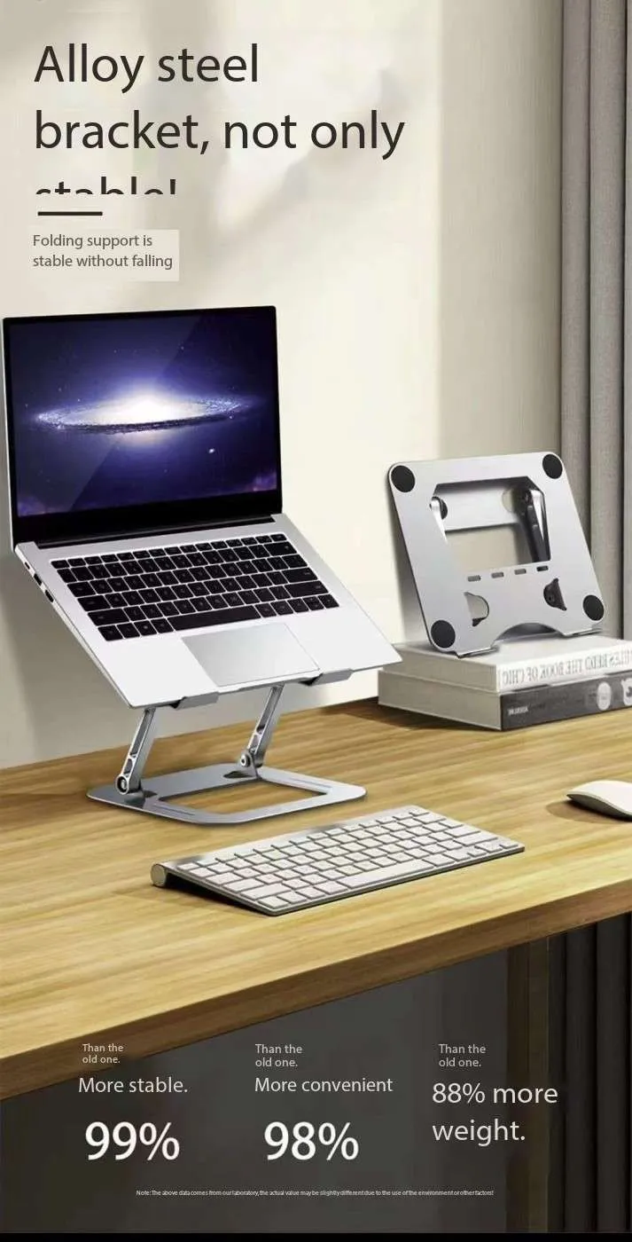 All-alloy Steel Rock Solid - Foldable Laptop Stand.