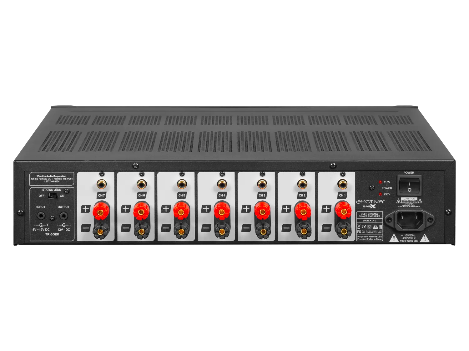 BasX A7 Seven-Channel Power Amplifier