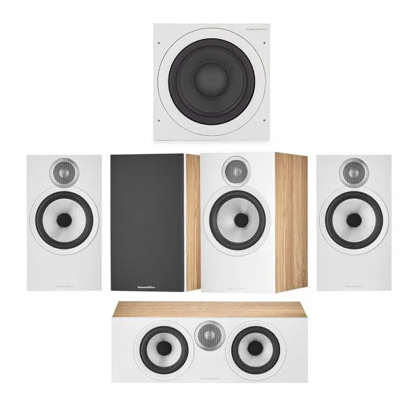 Bowers & Wilkins 606 S3 5.1 Surround Sound Speaker Package Oak