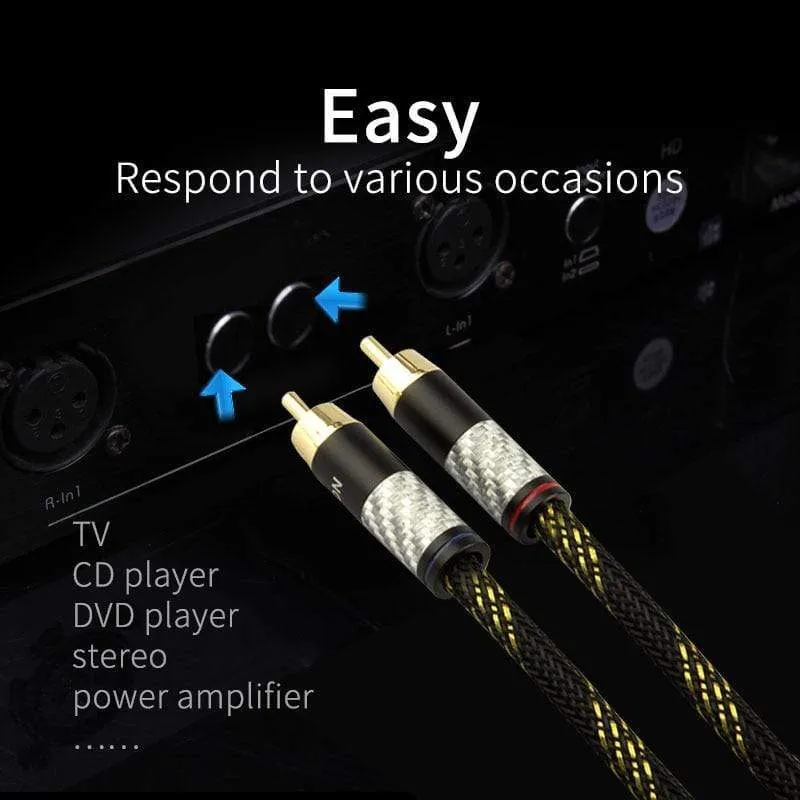 CANARE HIFI Stereo 1 Pair RCA Cable Stereo RCA Cable High-performance Premium Hi-Fi Audio cable 2RCA to 2RCA Interconnect Cable