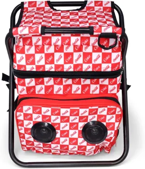 Coca-Cola/Diet Coke Waterproof Bluetooth Speaker Cooler Bag, Folding Chair, and Backpack