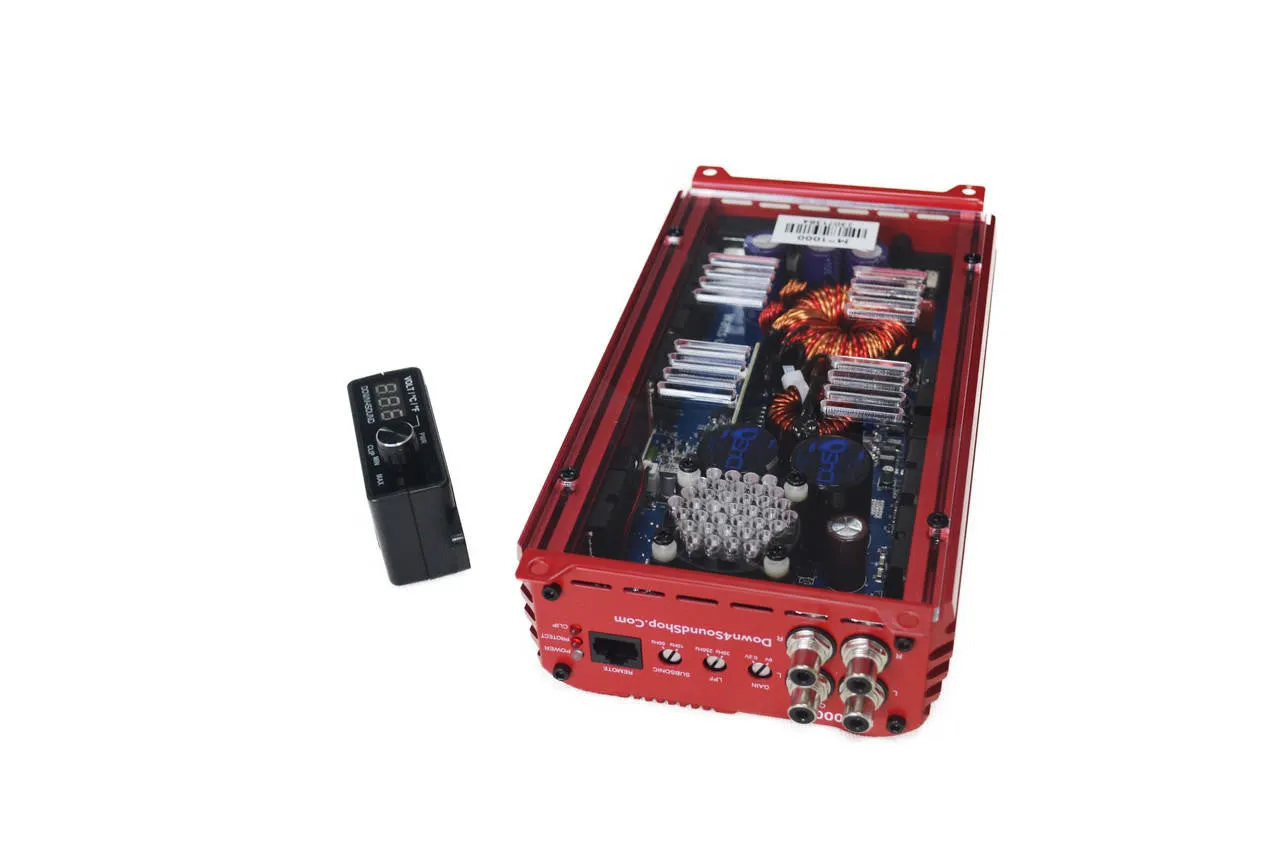 Down4Sound MM1000 (MINI MAXX) RED 1000W RMS Mini Amplifier