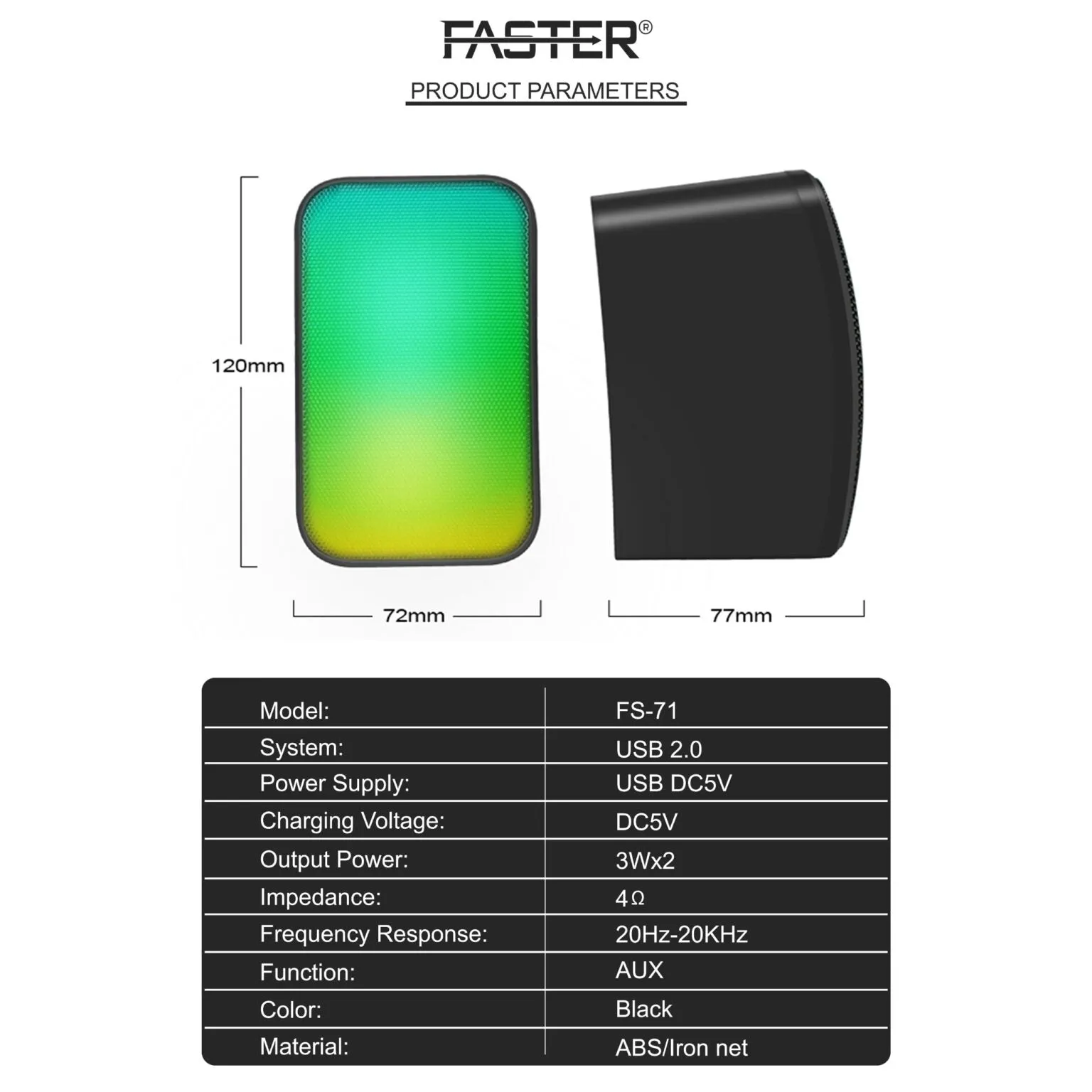 FASTER FS-71 GAMING SPEAKER