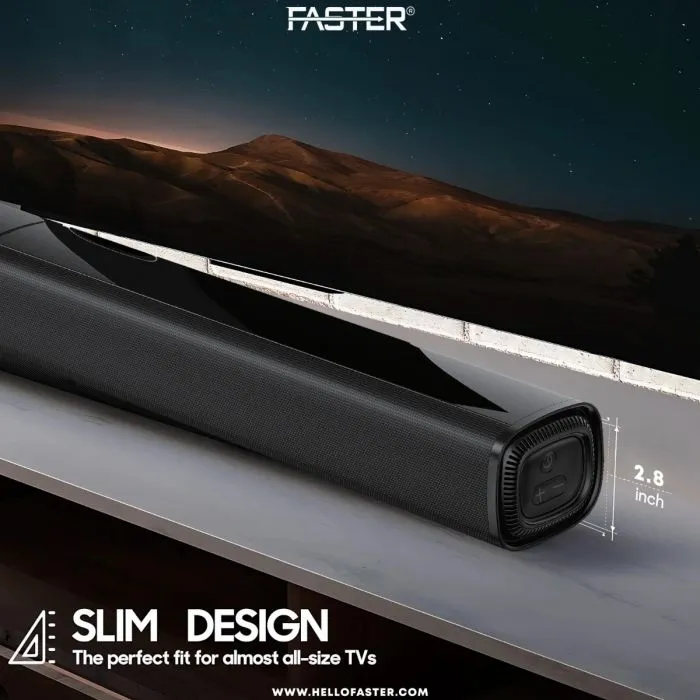 FASTER XB7000 Sound Bar - 80W Sound Bar Speaker With Woofer - Bluetooth Sound Bar For Led / Lcd / Pc - Sound Likes Movie Theater - Speaker Sound Bar For Gaming