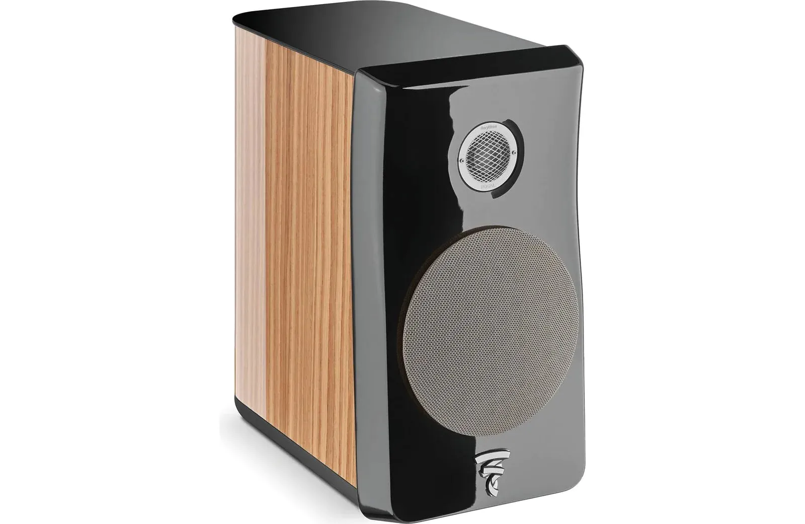 Focal Kanta No1 2-Way Bookshelf Loudspeaker Walnut High Gloss Body Gloss Black Front (Pair)