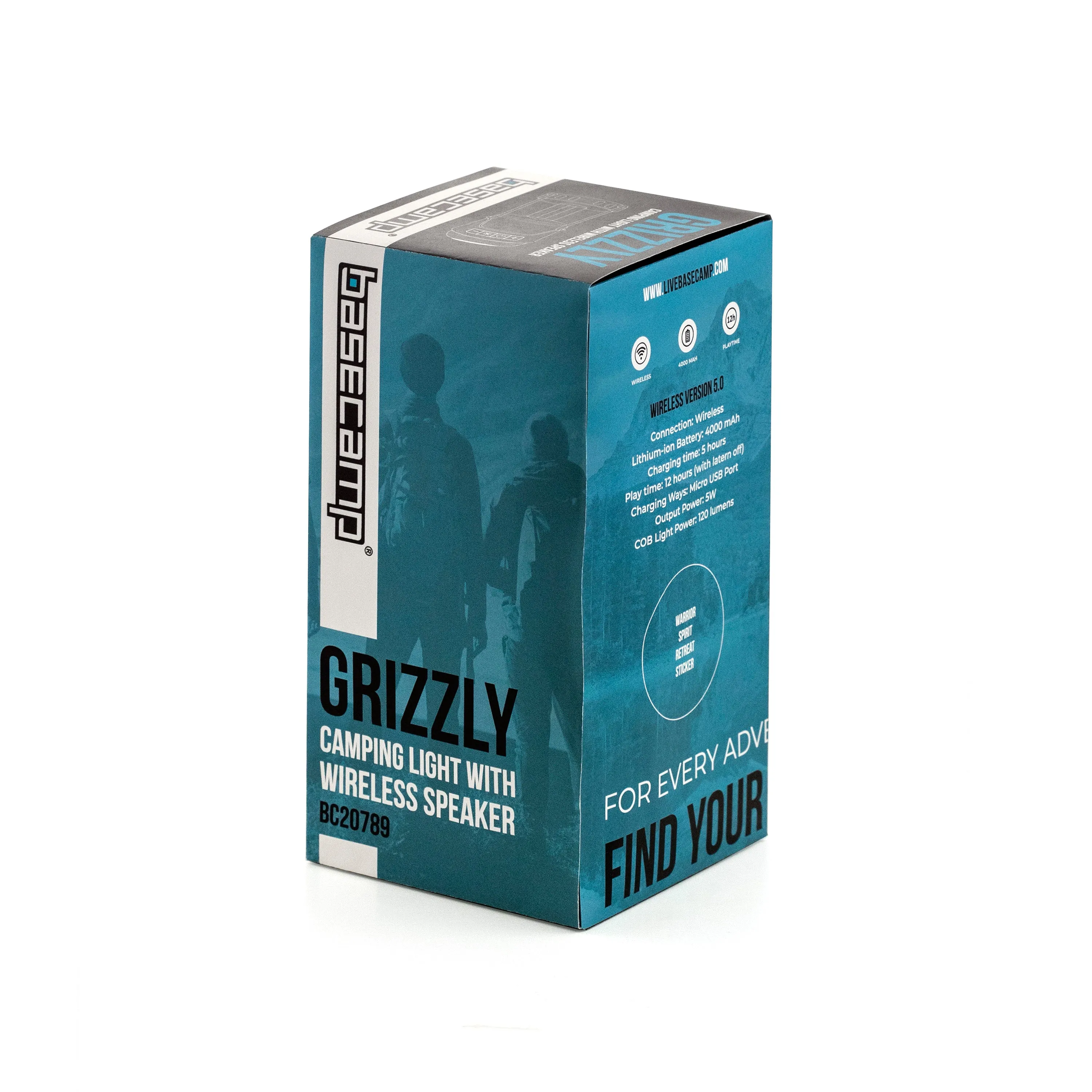 Grizzly Camping Light with Speaker