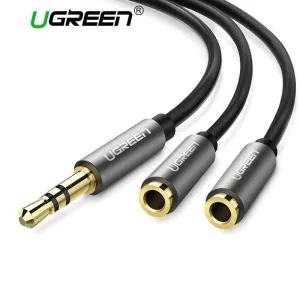 Headphone Splitter, 3.5mm Audio Stereo Y Splitter Extension Cable Male to Female Dual Headphone Jack Adapter for Earphone