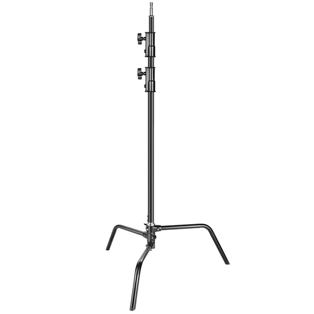 Heavy Duty Photographic Black C-Stand With Boom Arm (20kg Load)