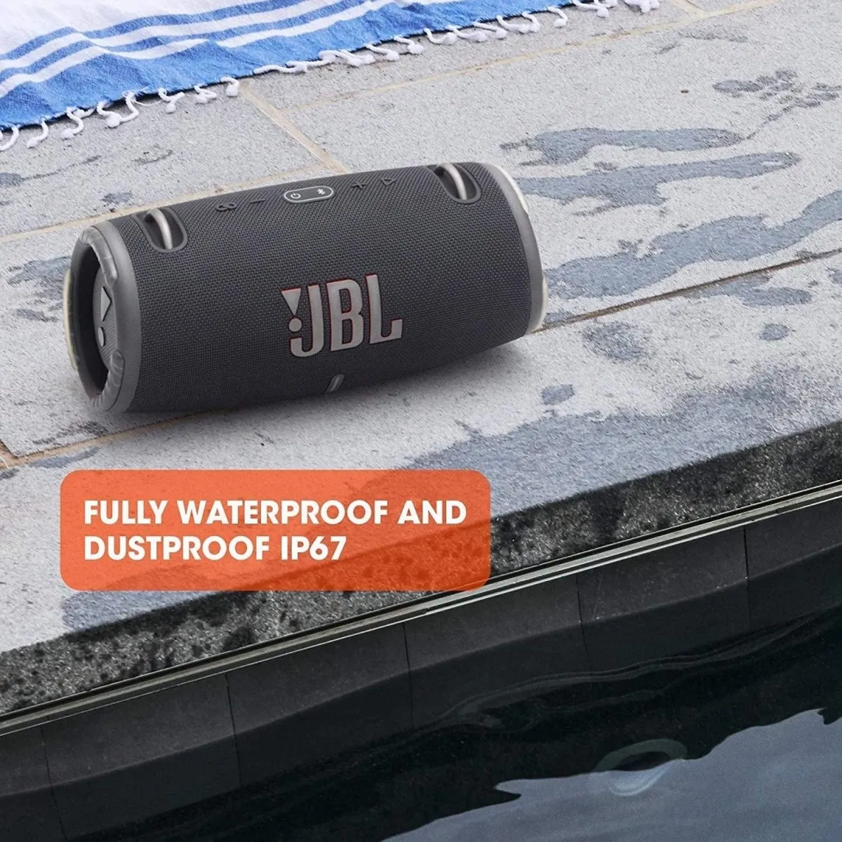 JBL Xtreme 3 Portable Bluetooth Speaker With Rechargeable Battery And Carry Strap - Black