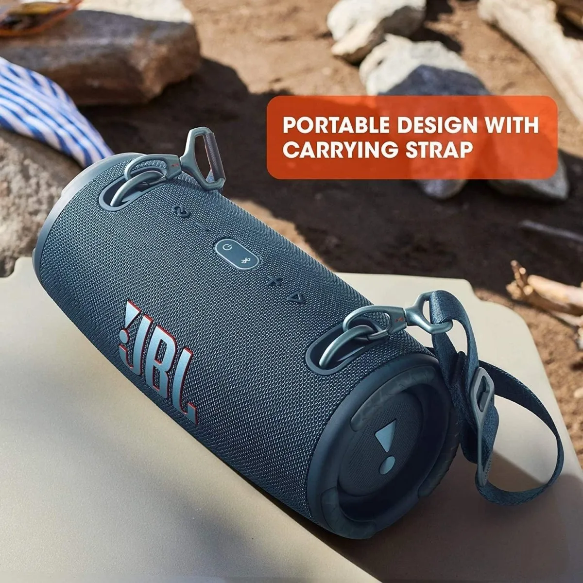 JBL Xtreme 3 Portable Bluetooth Speaker With Rechargeable Battery And Carry Strap - Black