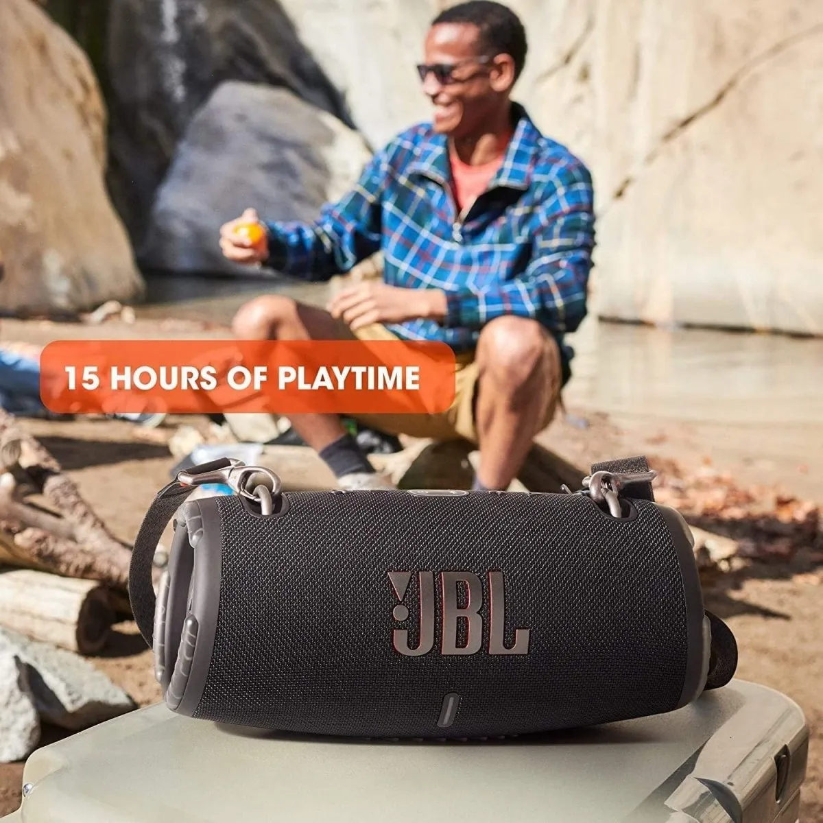 JBL Xtreme 3 Portable Bluetooth Speaker With Rechargeable Battery And Carry Strap - Black