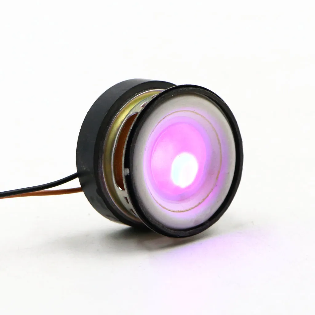 (Low Cost) White Speaker with Blinking LED 4Ohm 3watt [~1.6inch/~40mm] External Magnet Speaker