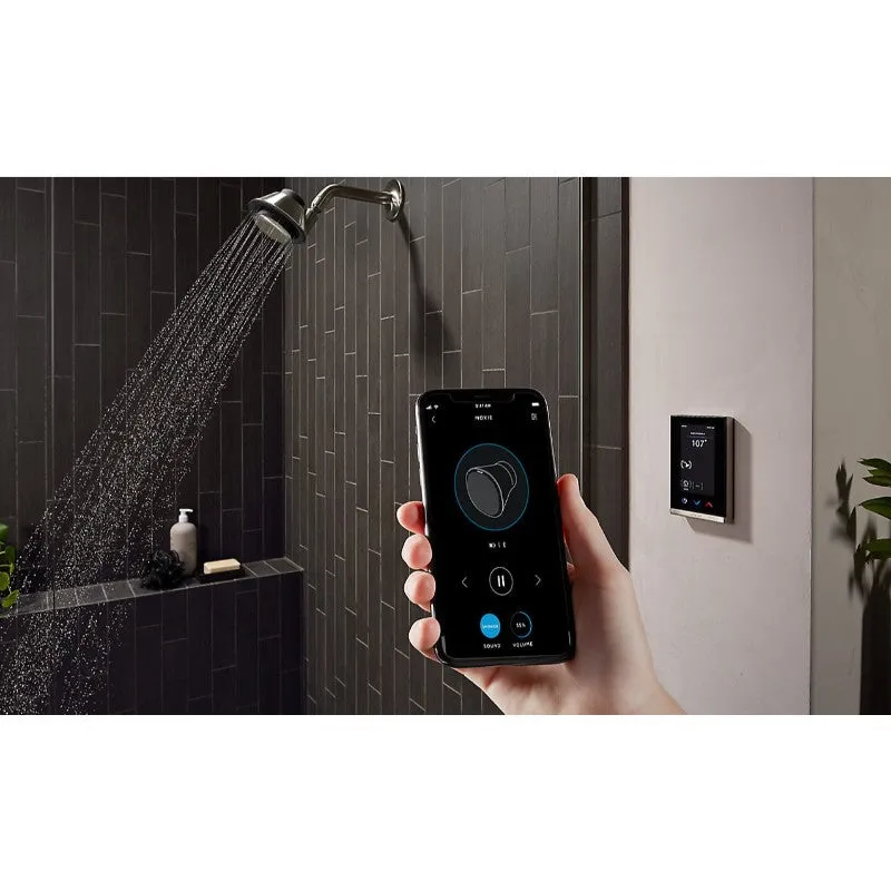 Moxie 2.5 gpm Bluetooth Showerhead Speaker with Amazon Alexa in Polished Chrome