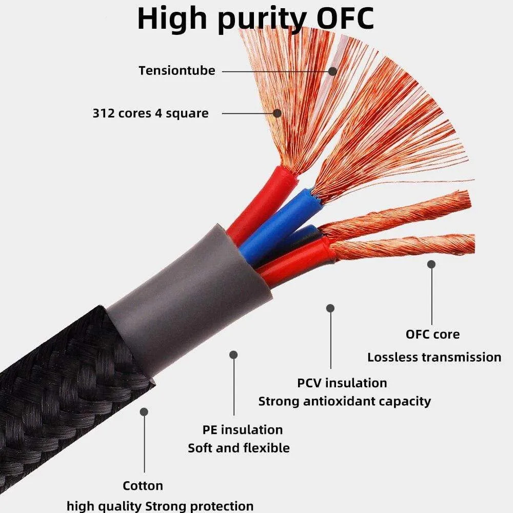 One pair YYTCG HiFi audio speaker cable high quality Pure copper diy speaker wire with banana plug Y plug