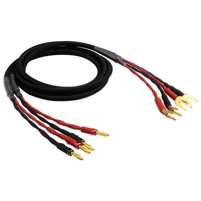 One pair YYTCG HiFi audio speaker cable high quality Pure copper diy speaker wire with banana plug Y plug