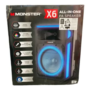 *Open Box* Monster X6 All-in-One PA Bluetooth Speaker System