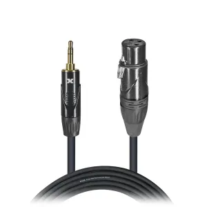 ProX XC-MXF05 5 Ft. Unbalanced 3.5mm TRS-M Mini to XLR3-F High Performance Audio Cable