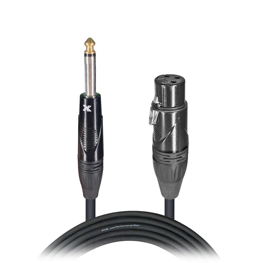 ProX XC-PXF50 50 Ft. Unbalanced 1/4" TS to XLR-F High Performance Audio Cable