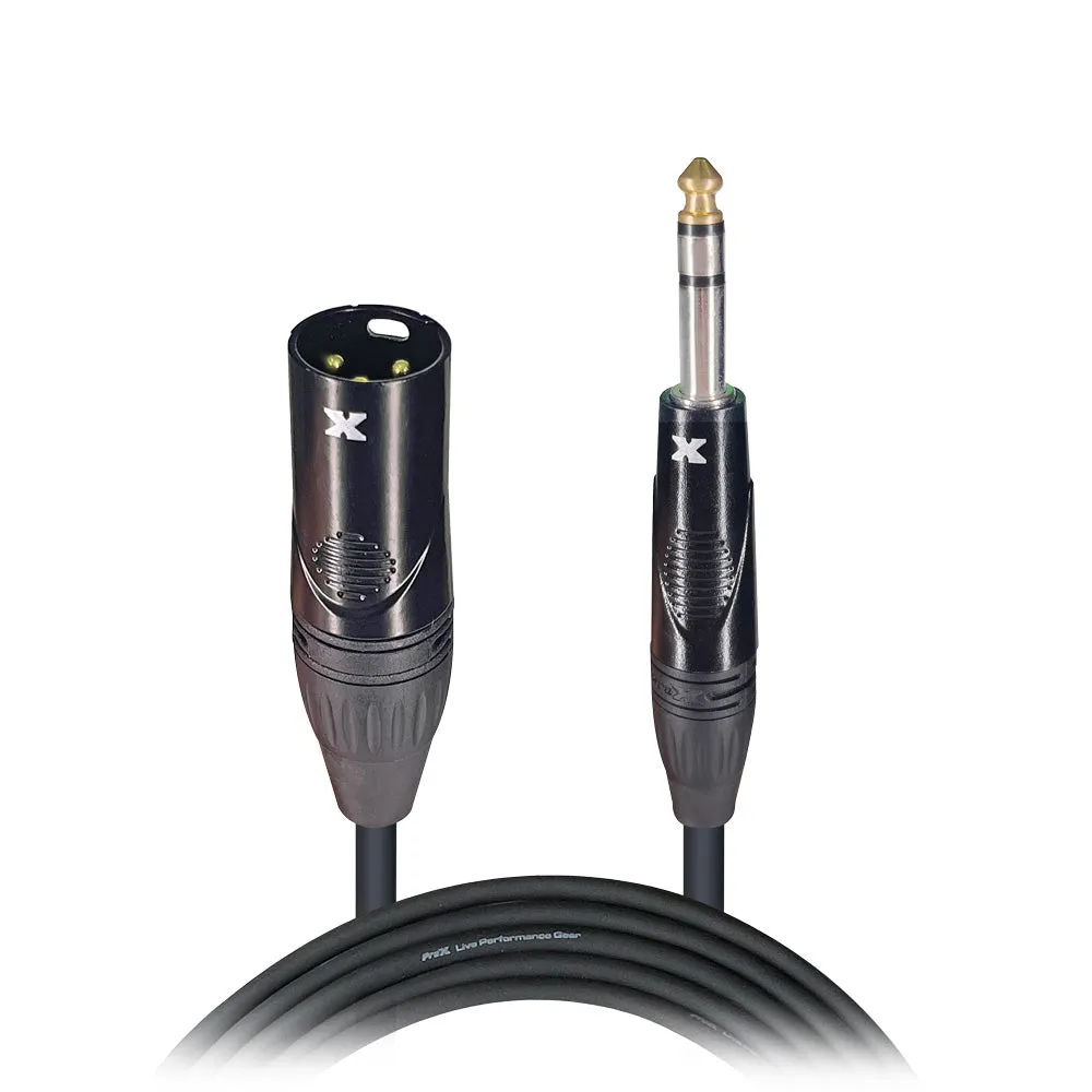 ProX XC-SXM05 5 Ft. Balanced XLR3-M to 1/4" TRS-M High Performance Audio Cable