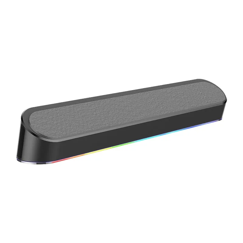 Redragon 2.0 Sound Bar Adiemus 2 X 3W Rgb Usb|Aux Pc Gaming Speaker - Black