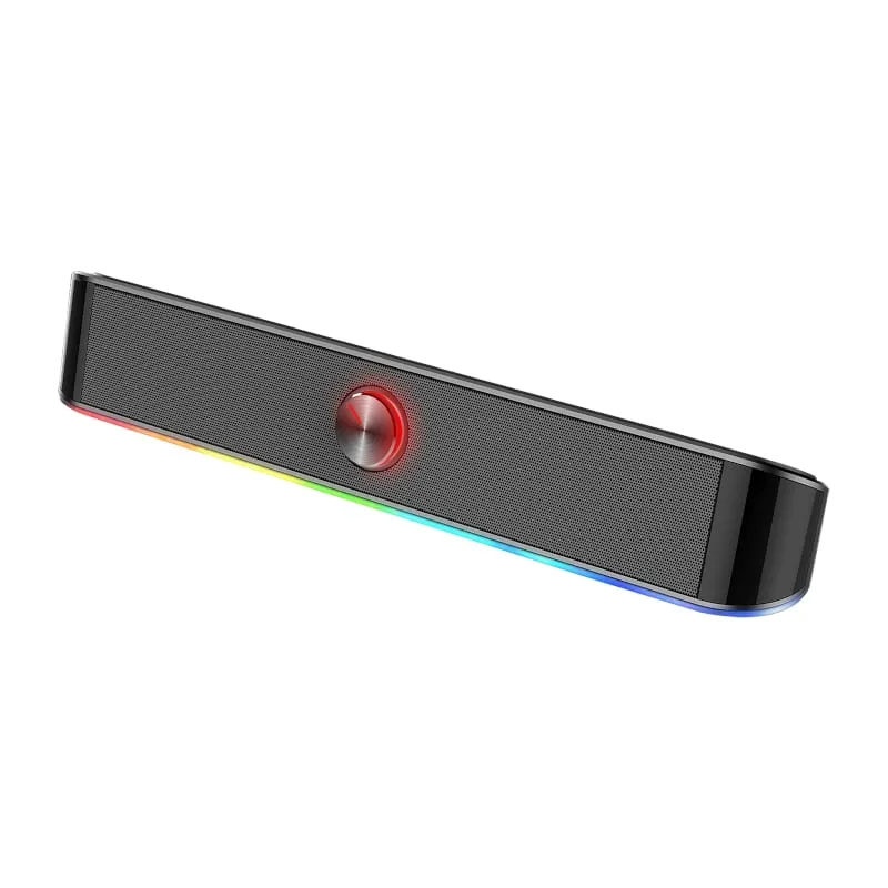 Redragon 2.0 Sound Bar Adiemus 2 X 3W Rgb Usb|Aux Pc Gaming Speaker - Black