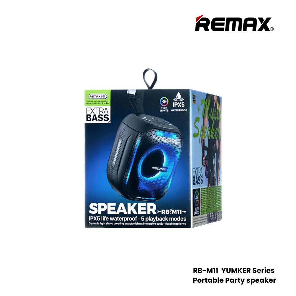 REMAX RB-M11 YUMKER Series Portable Party Speaker - Black