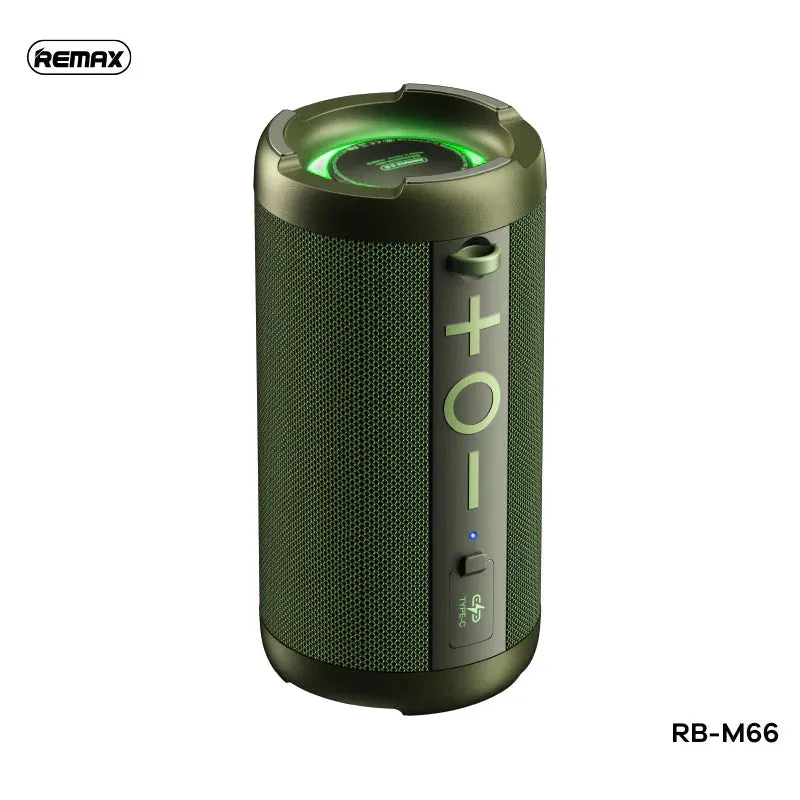 REMAX RB-M66 COURAGE SERIES PORTABLE 7-LEVEL WATERPROOF WIRELESS SPEAKER-Black