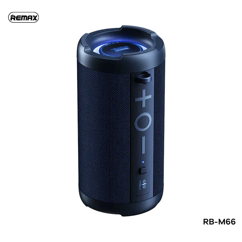 REMAX RB-M66 COURAGE SERIES PORTABLE 7-LEVEL WATERPROOF WIRELESS SPEAKER-Blue