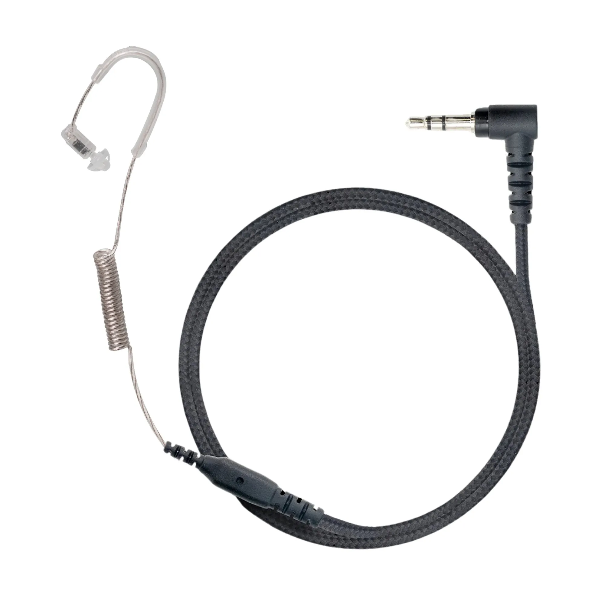 Sheepdog HDLO Tactical Earpiece, Braided Cable, Tubeless