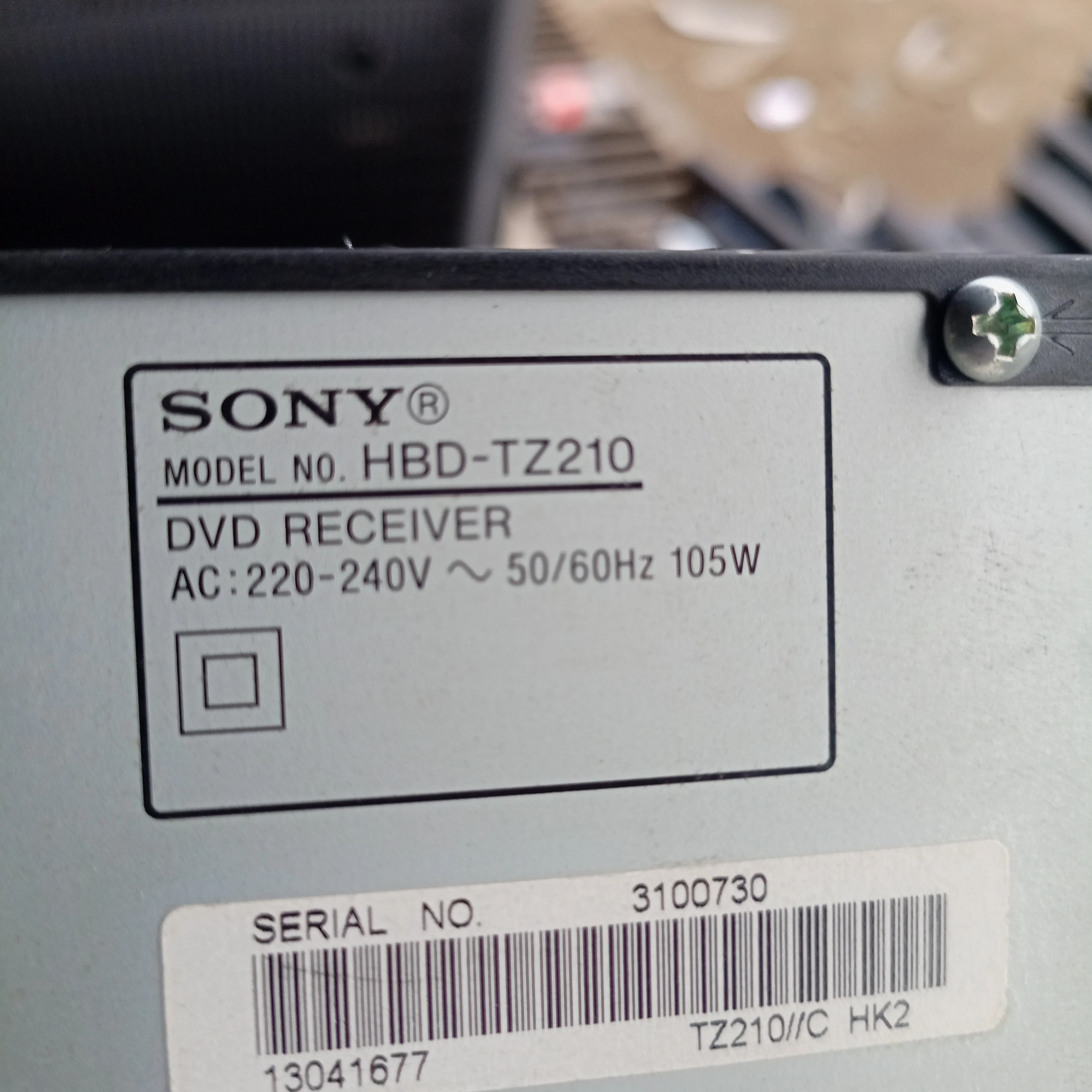 Sony HBD-TZ210 5.1Ch 600 Watts DVD Home Theater Machine Head - London Used