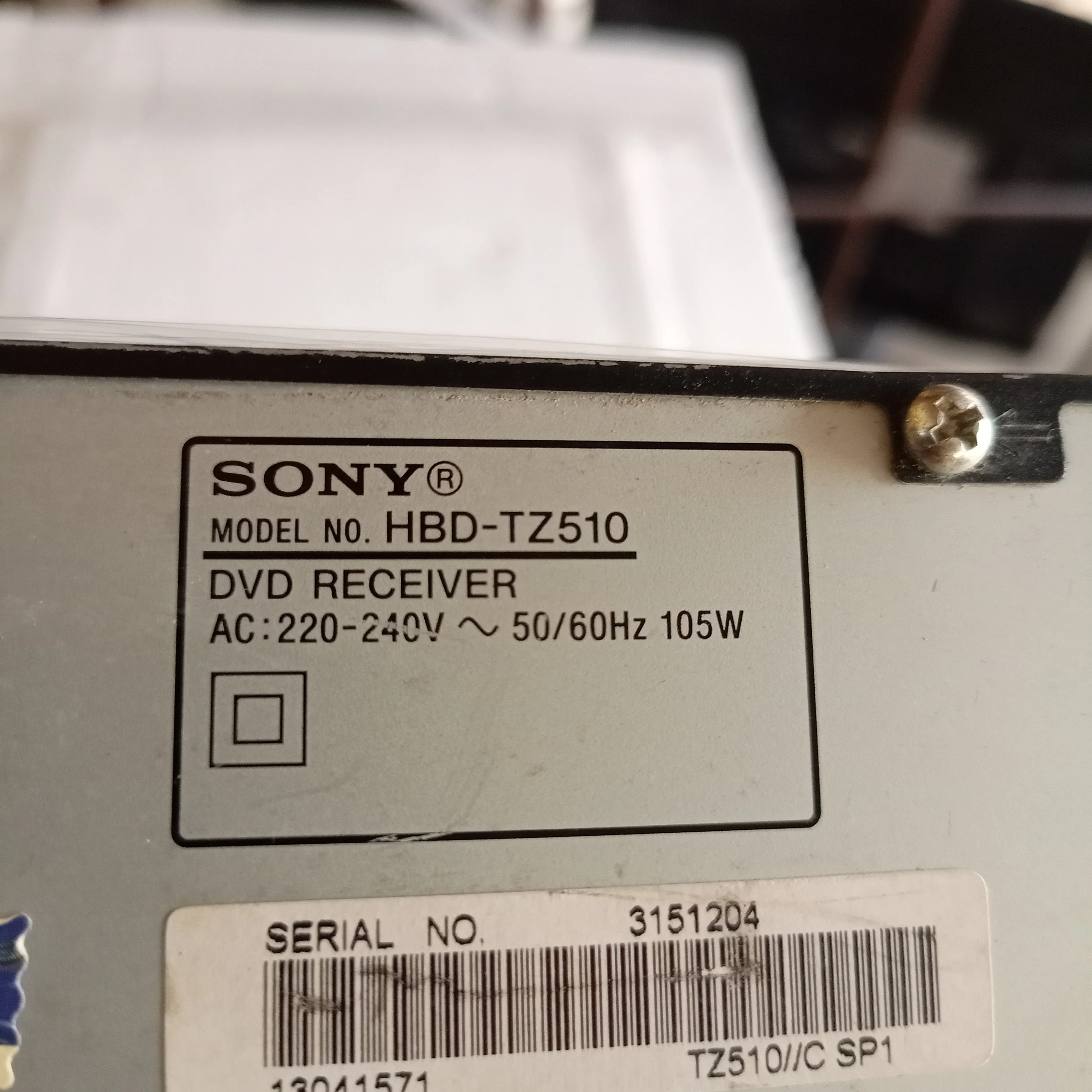 Sony HBD-TZ510 5.1Ch 600 Watts DVD Home Theater Machine Head - London Used