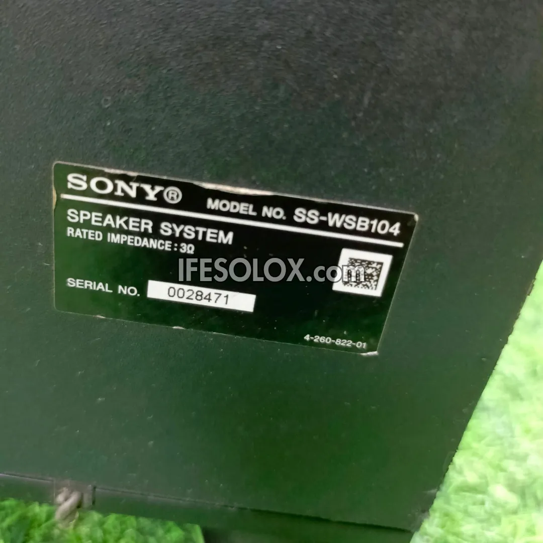 SONY SS-WSB104 3ohms Home Theater Passive Subwoofer - Foreign Used