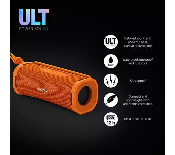 Sony ULT FIELD 1 Wireless Bluetooth Portable Speaker SRSULT10D Orange