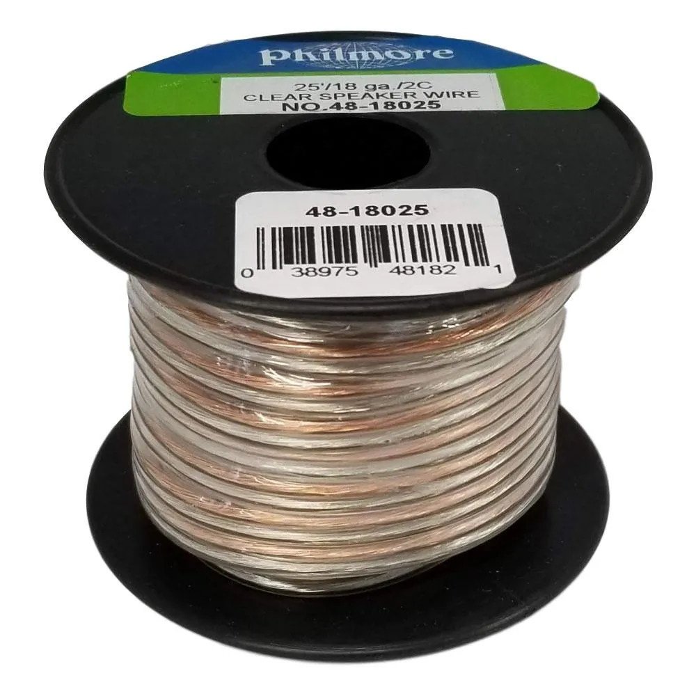 Speaker Wire, 18 AWG, 25' Roll