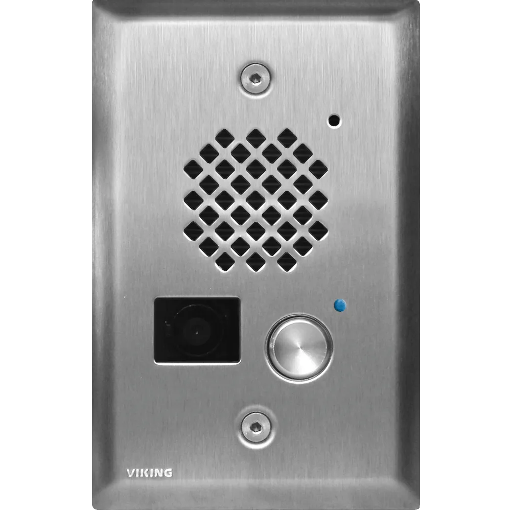 Viking E-50-SS Compact Stainless Steel Entry Phone with Color Video Camera