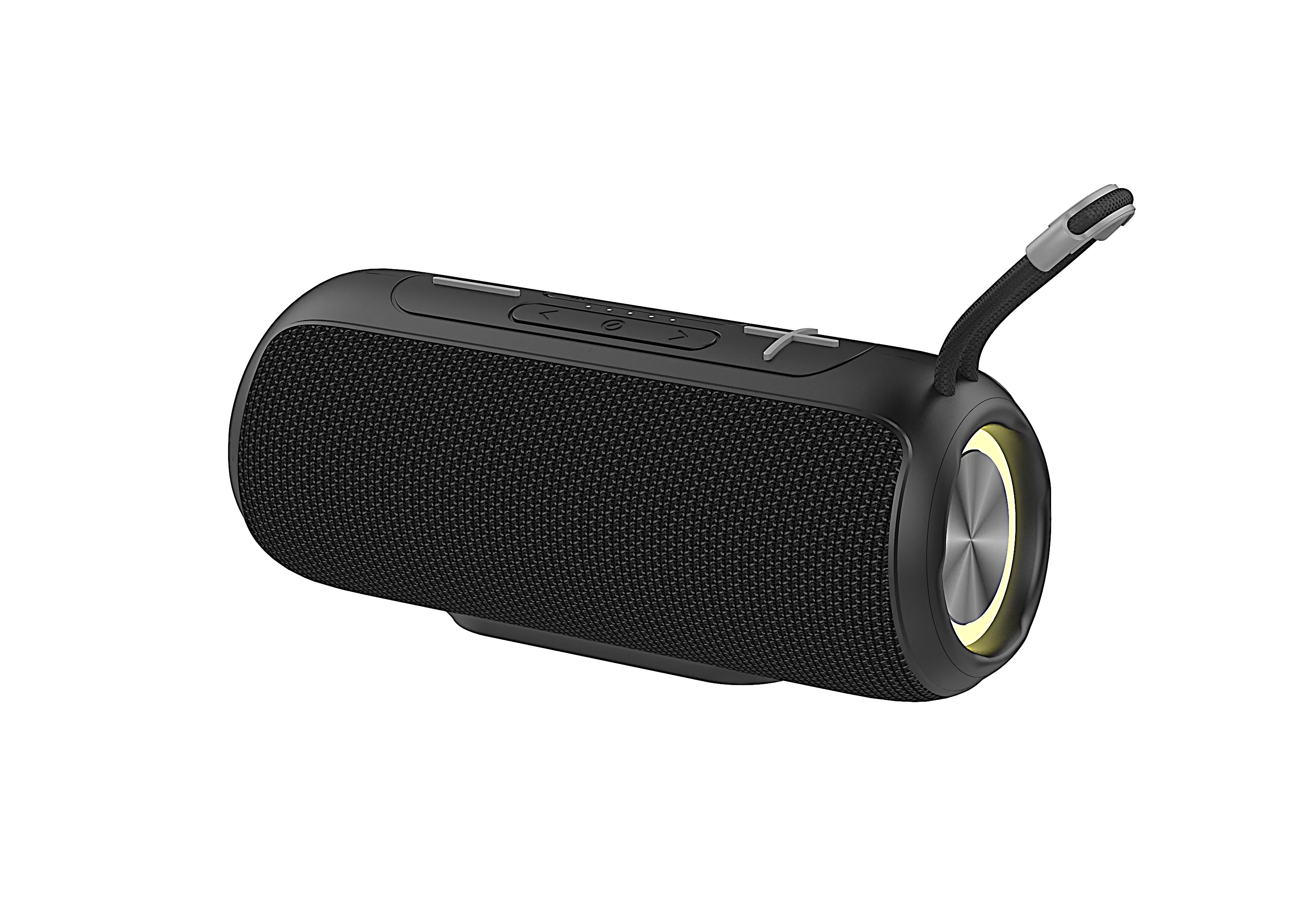 Wireless Portable Waterproof Bluetooth Speaker with RGB Lights, Gray