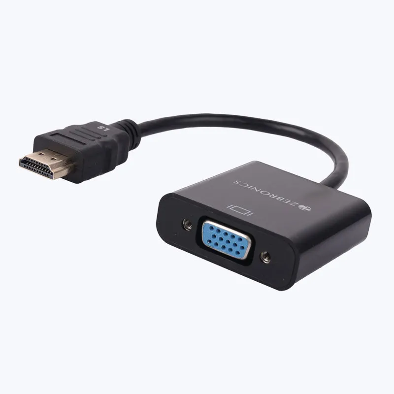 ZEBRONICS HAV01 HDMI to VGA Adapter with Full HD 1080p @ 60Hz Native Resolution