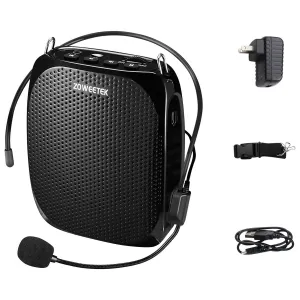 ZOWEETEK Portable Rechargeable Mini Voice Amplifier - Black (ZW-Z258)